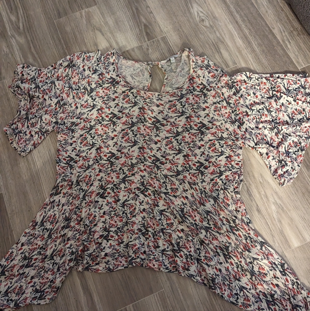 Lucky Brand Flowy Peplum Top